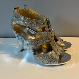 Michael Kors silvery flashy bling bling prom wedding fancy high heels*READ